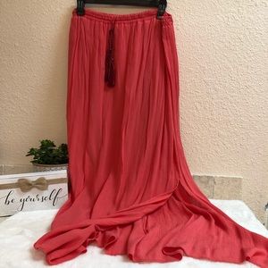 Maxi skirt in coral by Chelsea & Violet Medium